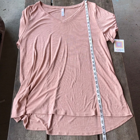 LuLaRoe Christy T Pastel Rose Ribbed NEW NWT 3XL - Picture 6 of 6